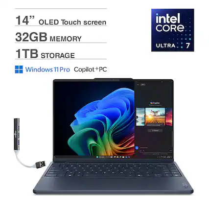 14" OLED Touch screen
32GB MEMORY
1TB STORAGE
intel CORE ULTRA 7
Windows 11 Pro Copilot+ PC