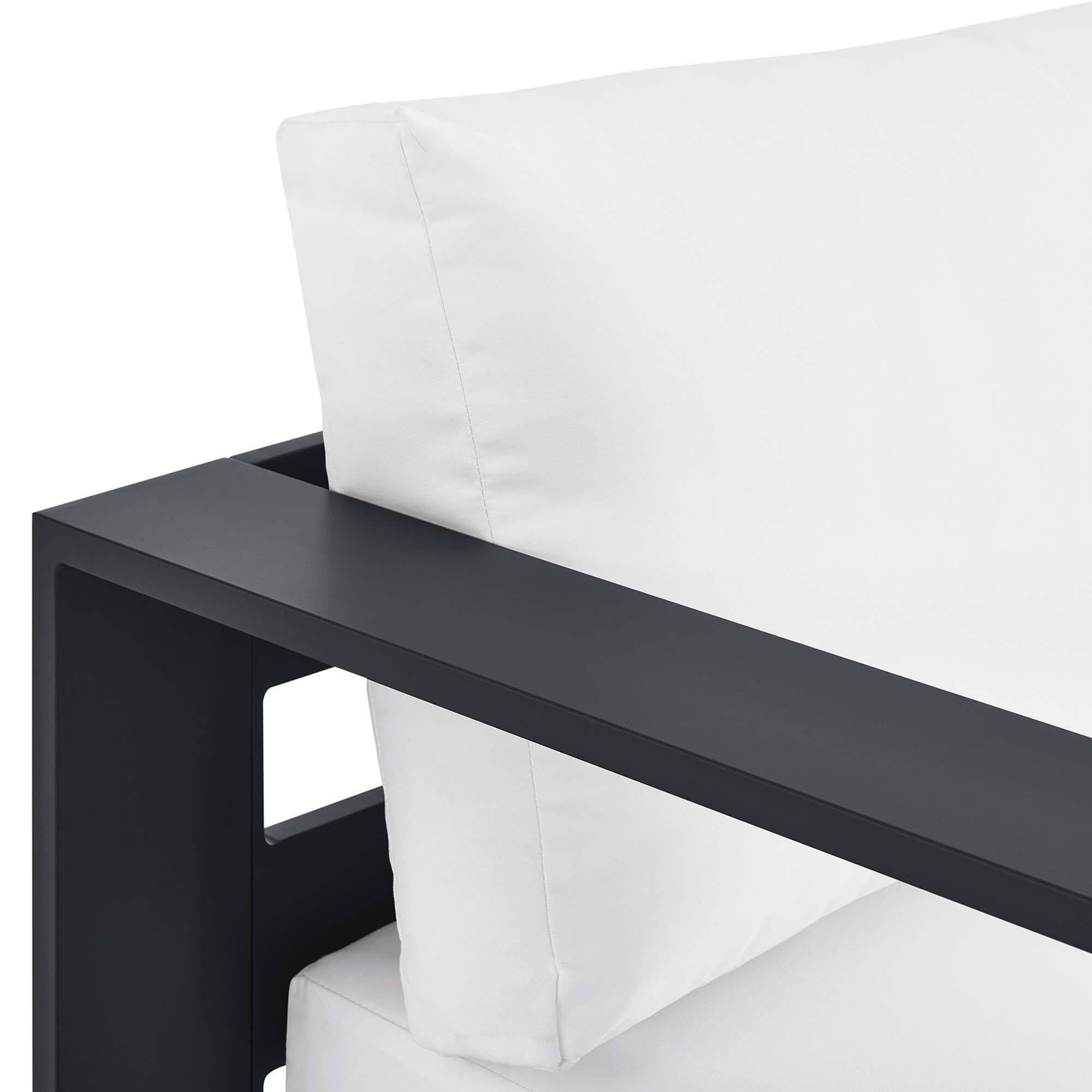 Alt View 6. Modway - Tahoe Outdoor Patio Powder-Coated Aluminum Modular Left-Facing Chaise Lounge by Modway - Gray White.