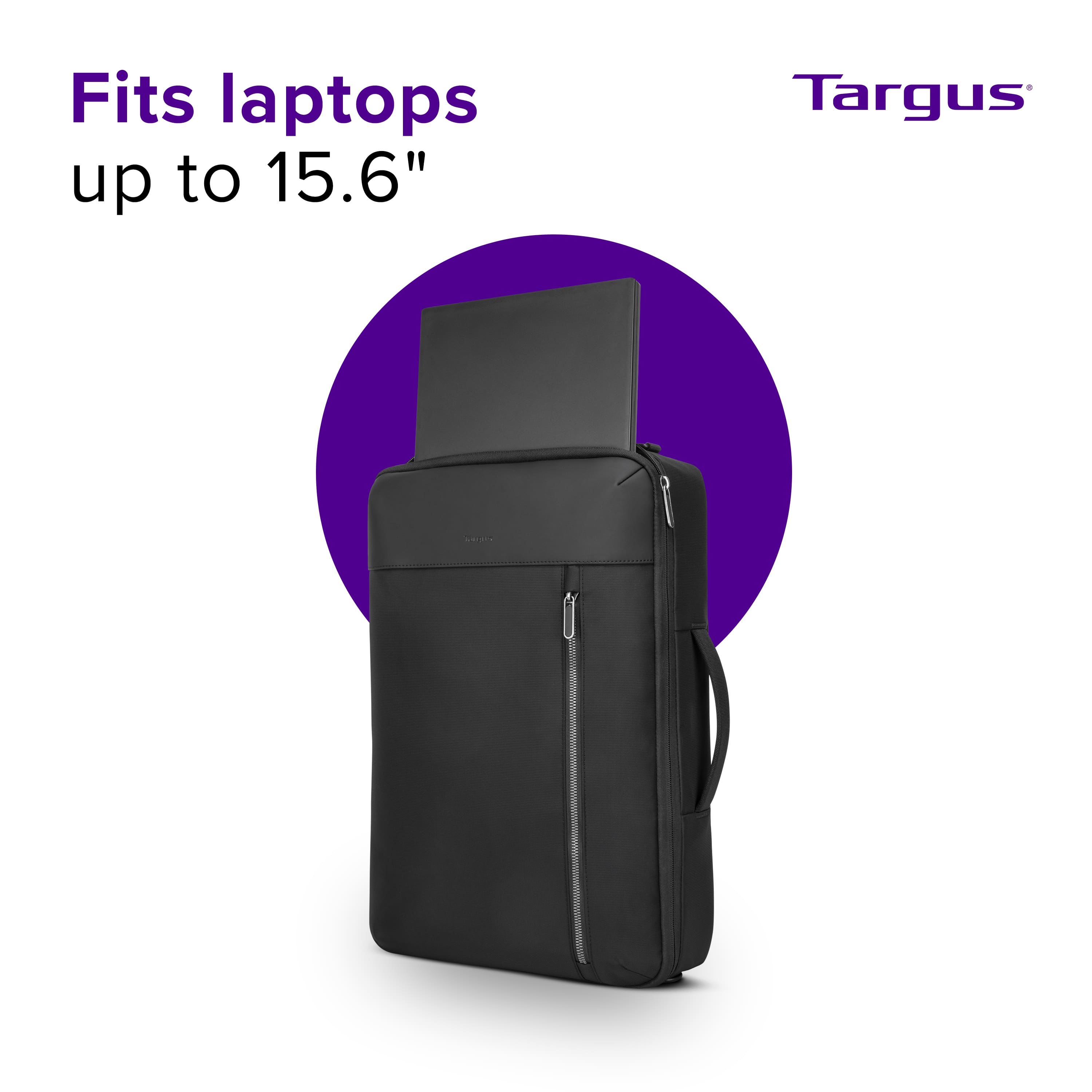 Fits laptops up to 15.6" Targus.