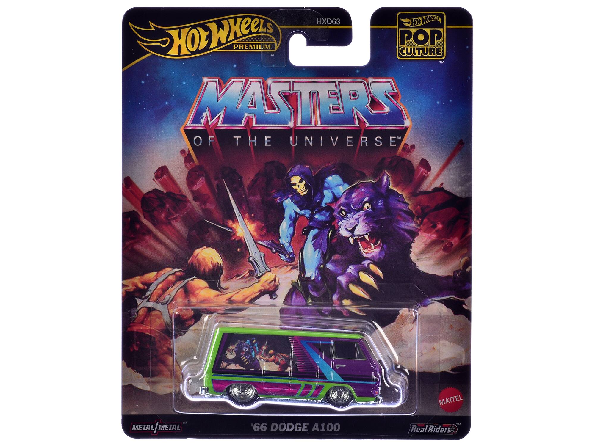 Hot Wheels Premium Pop Culture Masters of the Universe BI Mattel Metal/Metal 66 Dodge A100 Real Riders