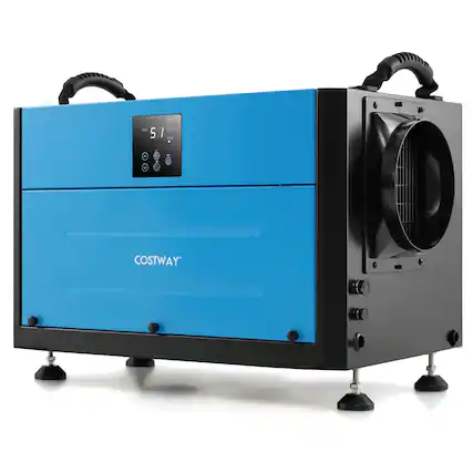 Front. Costway - Costway 192 Pint Crawl Space Dehumidifier Commercial Dehumidifier with 3 Modes & 24H Timer 2,600 Sq. ft Coverage Area - Blue + Black.