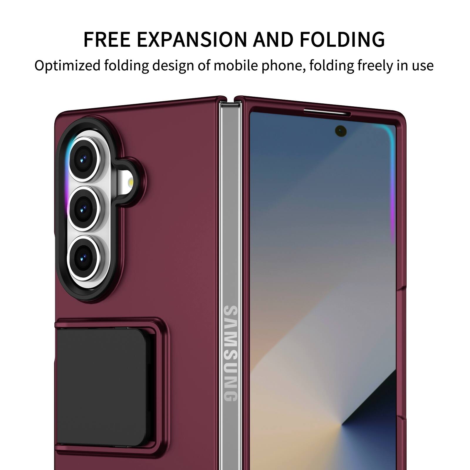 FREE EXPANSION AND FOLDING  
Optimized folding design of mobile phone, folding freely in use  
SAMSUNG