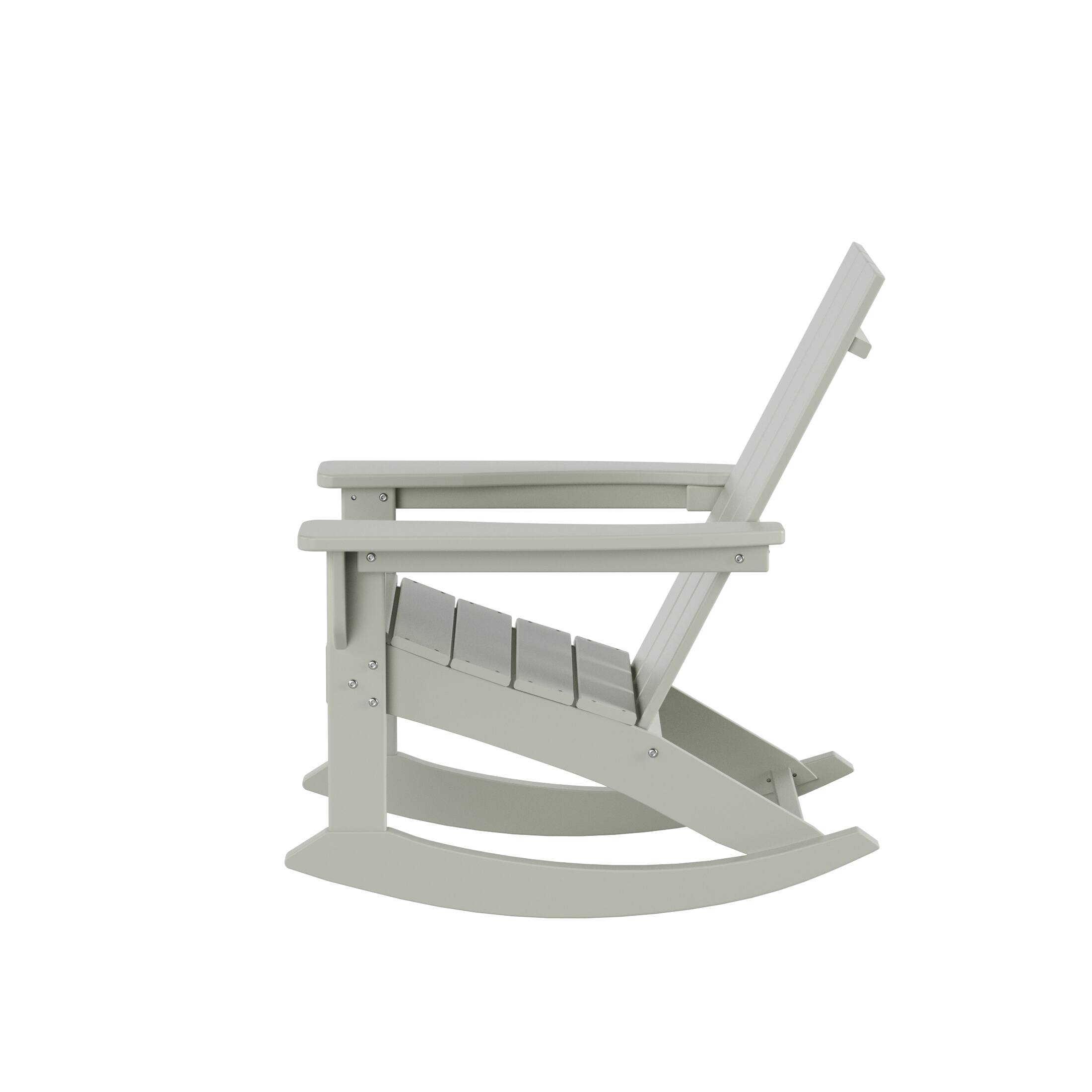 Alt View 4. WestinTrends - WestinTrends Ashore Outdoor Patio Modern Adirondack Rocking Chair - Sand.