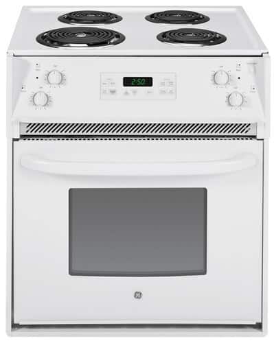 Front. GE - 3.0 Cu. Ft. Self-Cleaning Drop-In Electric Range.