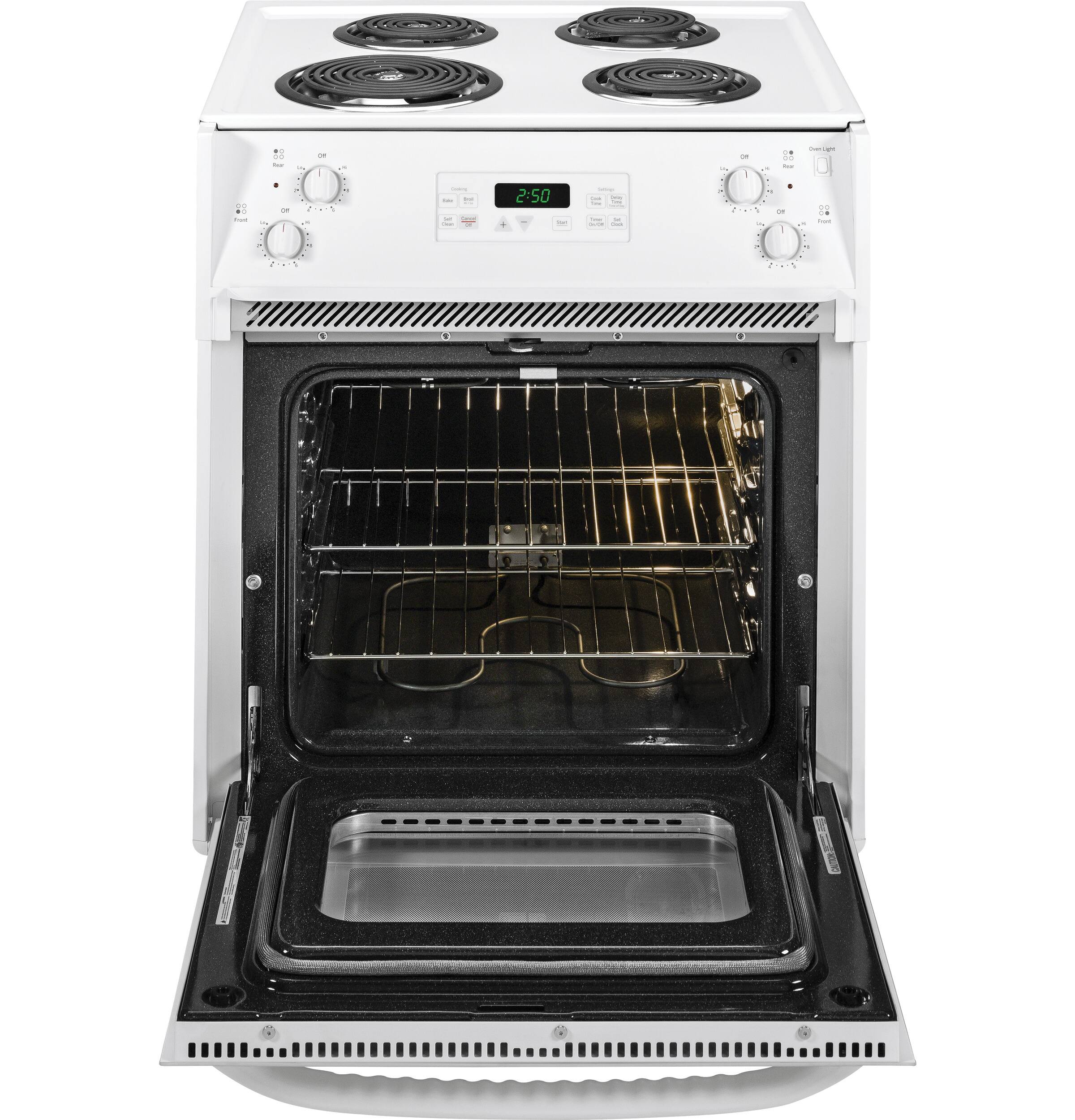 Alt View 11. GE - 3.0 Cu. Ft. Self-Cleaning Drop-In Electric Range.