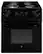 Front. GE - 3.0 Cu. Ft. Self-Cleaning Drop-In Electric Range - Black.