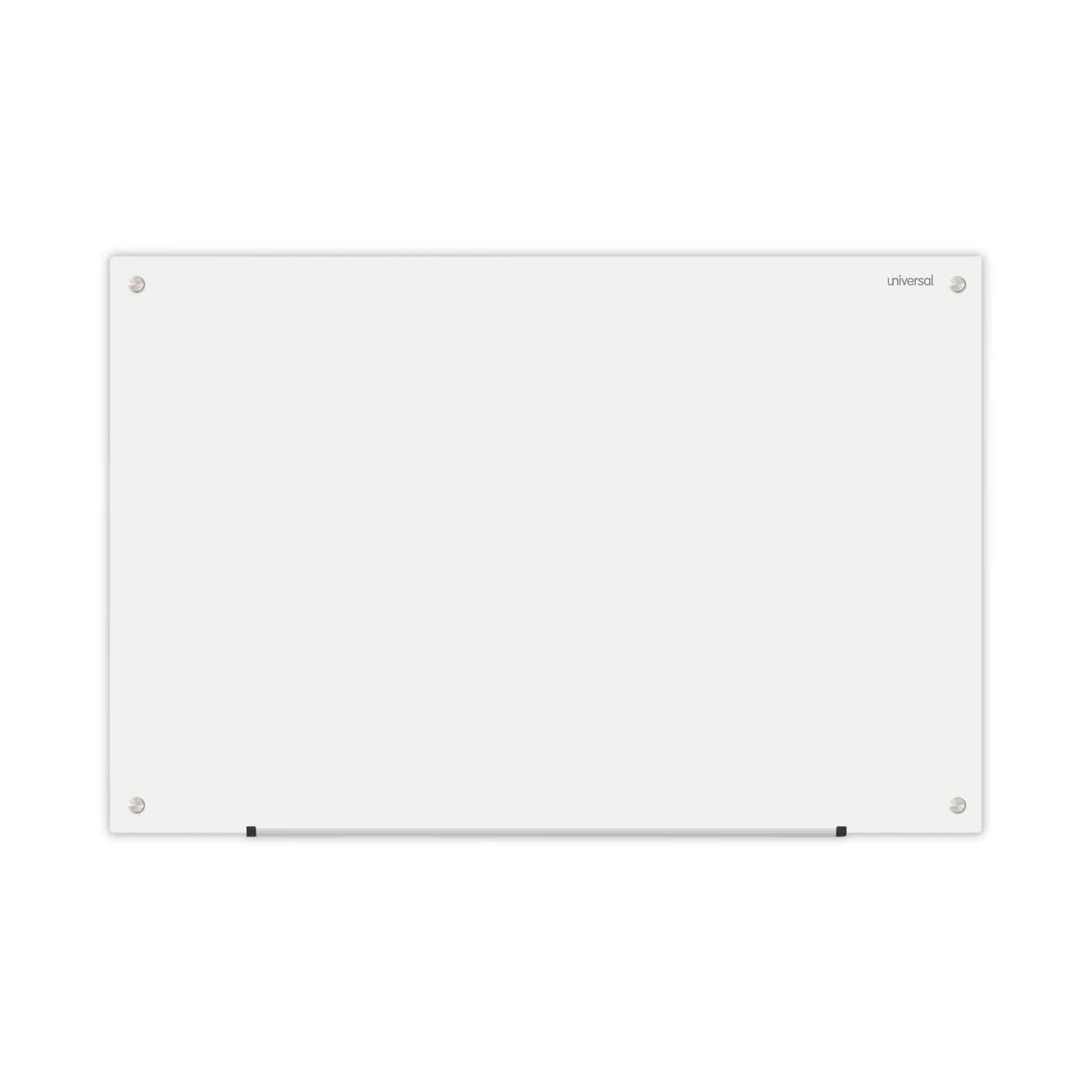 Universal - Frameless Glass Marker Board, 36" x 24", White Surface