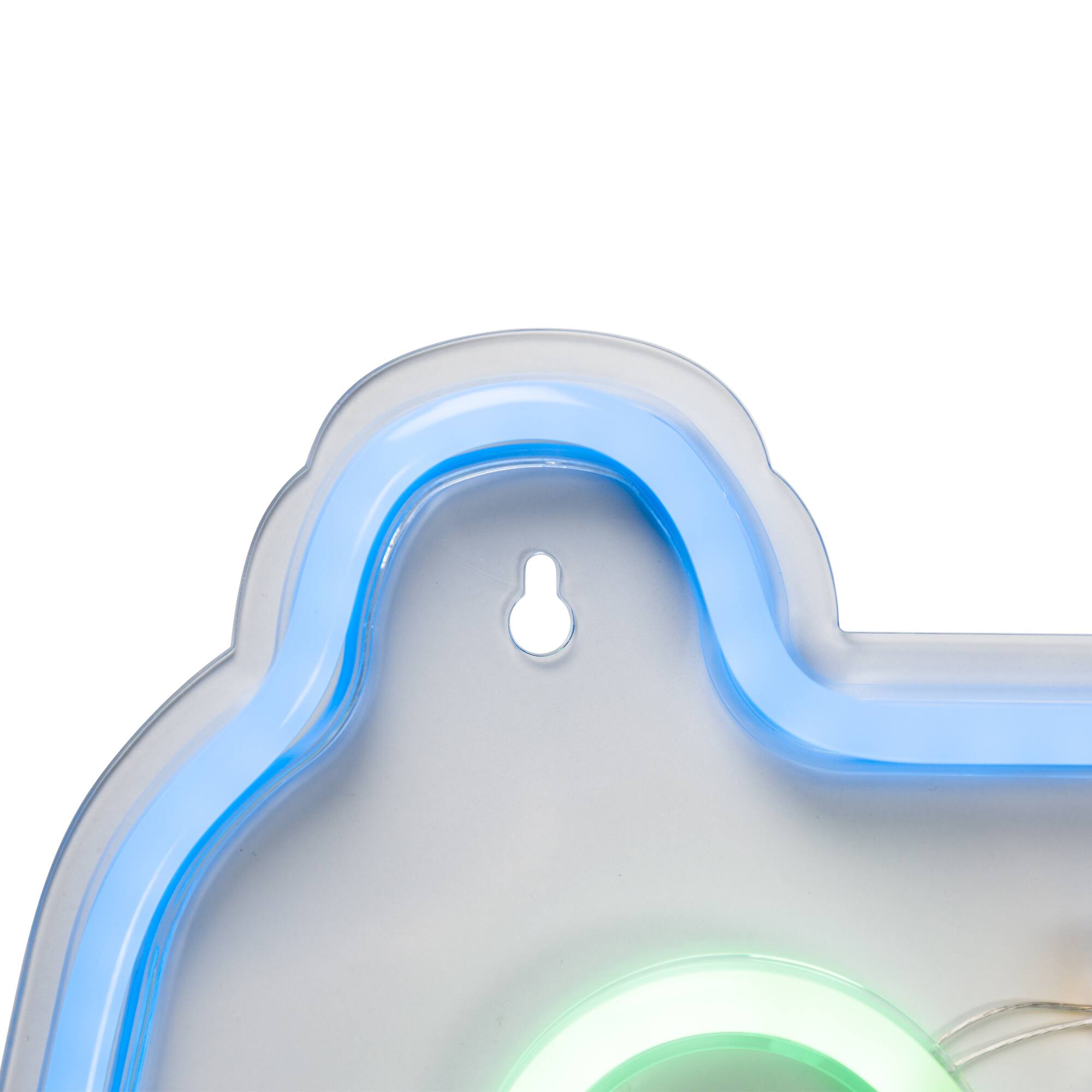 Alt View 5. Northlight - LED Video Game Controller Neon Lighted Wall Art - 11" - Blue.