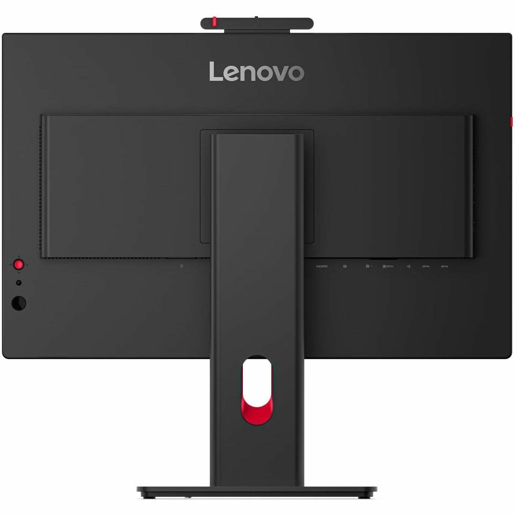 Alt View 4. Lenovo - Lenovo ThinkVision T24D-4v 24" Class Webcam Full HD LED Monitor - 16:9 - Eclipse Black - 23.8" Viewable - In-plane - Black.