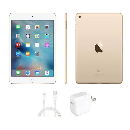 Front. Apple - 7.9-inch iPad Mini 4th Generation (2015) Wi-Fi Only 64GB - Gold.