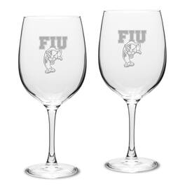 Jardine - FIU Panthers 19oz. 2-Piece Traditional Robusto Red Wine Table Glass Set - Multicolor