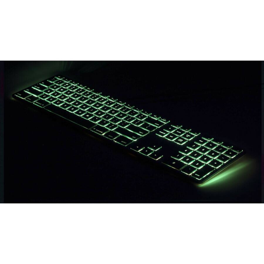 Alt View 1. Matias - Matias RGB Backlit Wired Aluminum Keyboard for Mac - Space Gray - Cable Connectivity - USB Interface - English (US) - Space Gray.