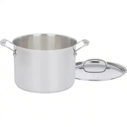 Front. Cuisinart - Chef's Classic 8-Quart Stockpot 766-24 - Silver.