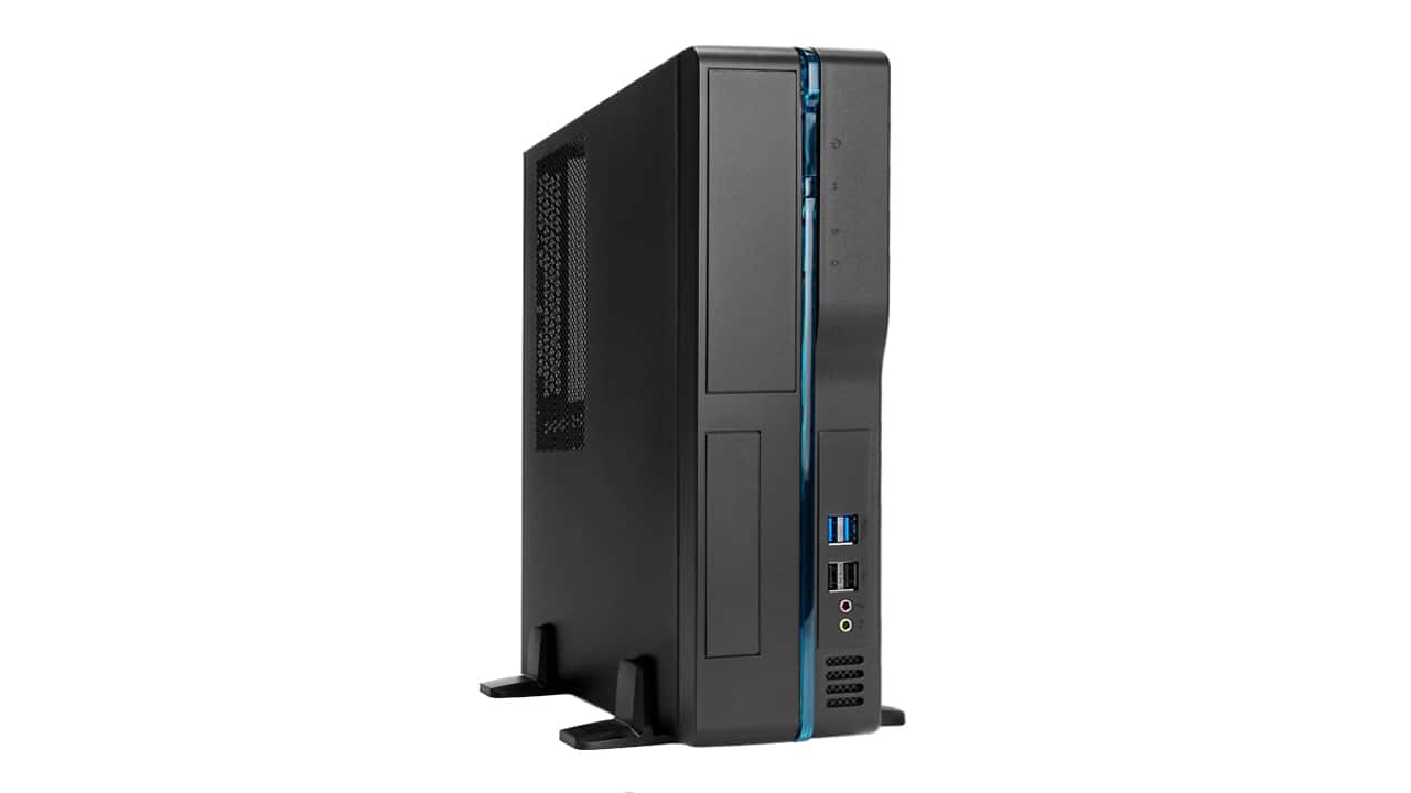 In Win - BL631 Slim Micro-ATX Mini-ITX Small Form Factor Desktopwith 450W TFX Power Supply Pre-Installed, 11.5L, USB 3.0 Ports - Black