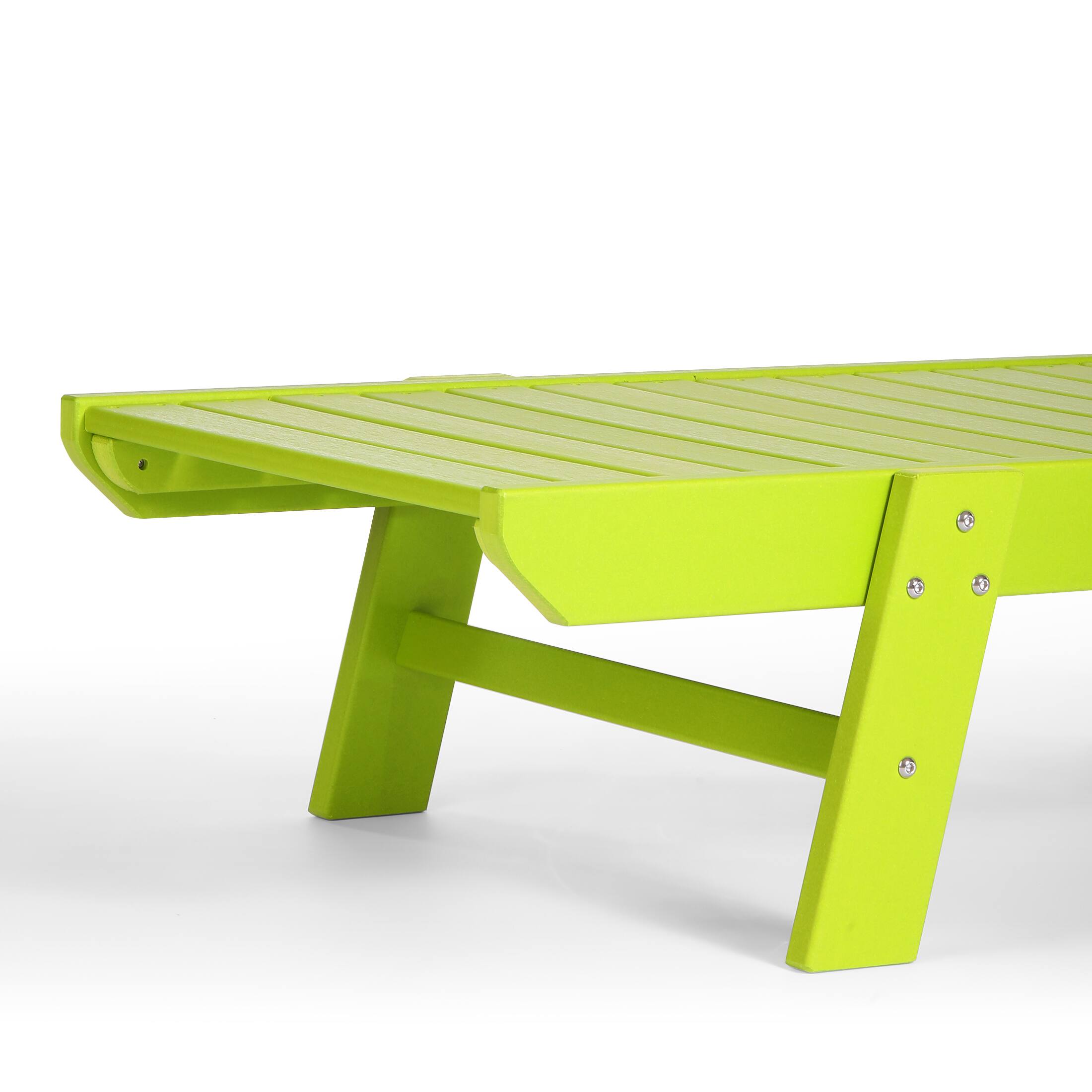 Alt View 4. WestinTrends - WestinTrends Malibu Poly Reclining Chaise Lounge - Lime.