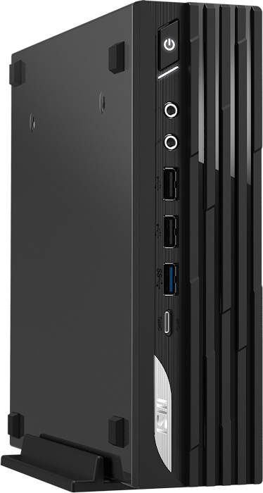 Left. MSI - MSI Mini PC PRO DP21 14M-1004US Intel Core i3-14100 8GB DDR5 500GB NVMe SSD Intel UHD Graphics 730 Windows 11 Home - Black.