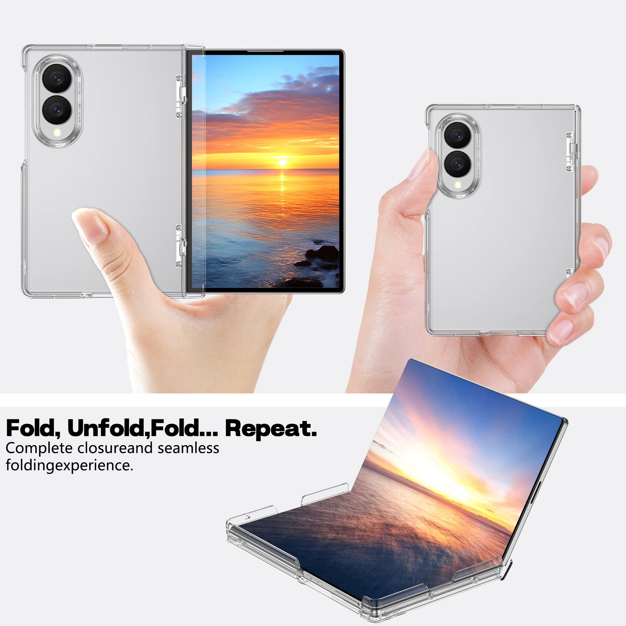 Fold, Unfold, Fold... Repeat.  
Complete closure and seamless folding experience.