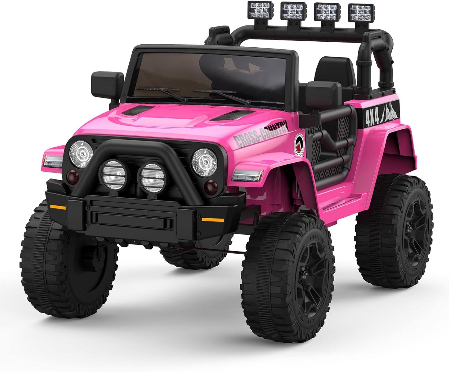 GARVEE - 12V 4.5AH 2-Seater Electric Ride-On Truck with Remote Control, All-Terrain Wheels, Music, Motorized Vehicle - Rose Red price history on PriceWatchPro