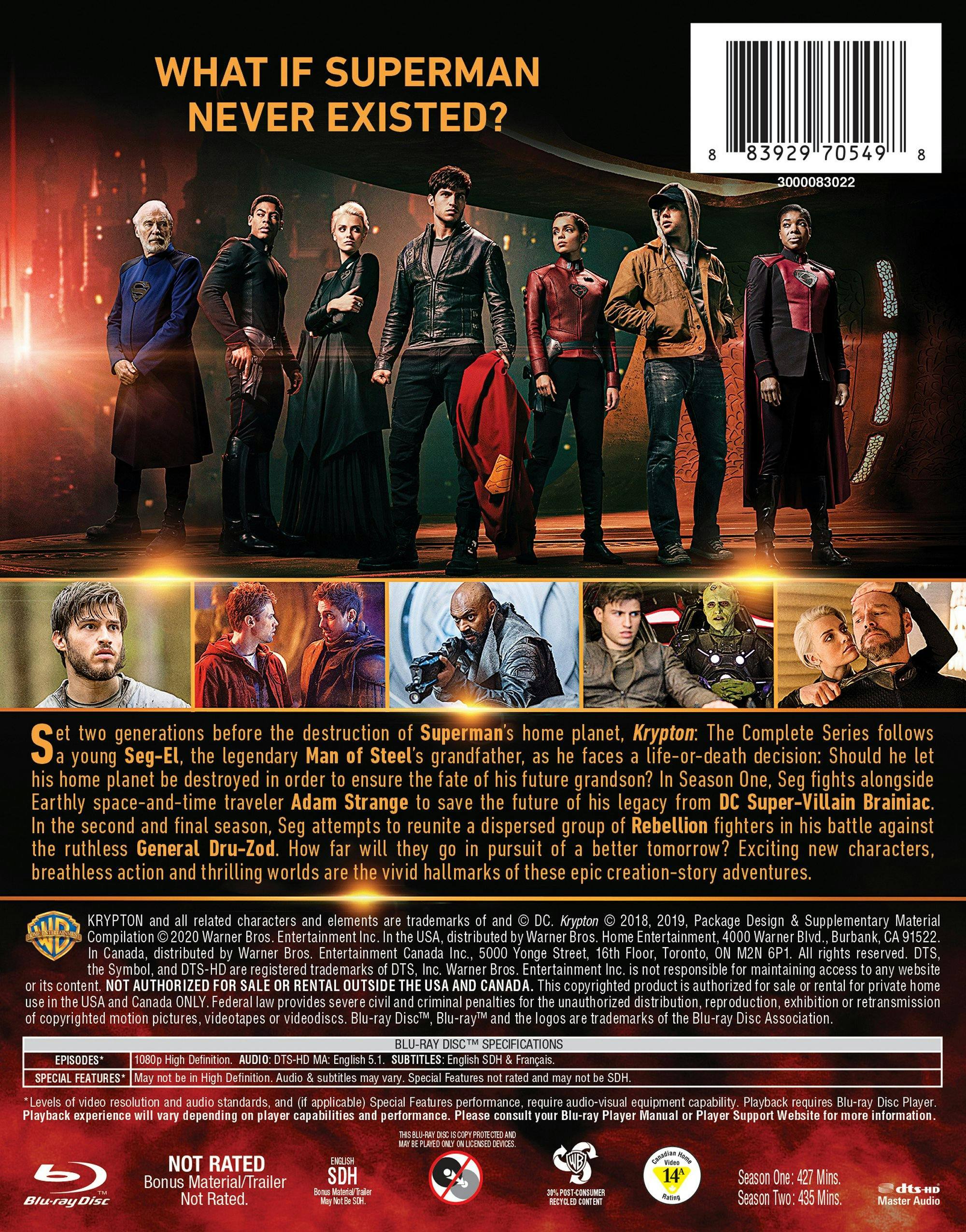 Back. Krypton: The Complete Series [Blu-ray].