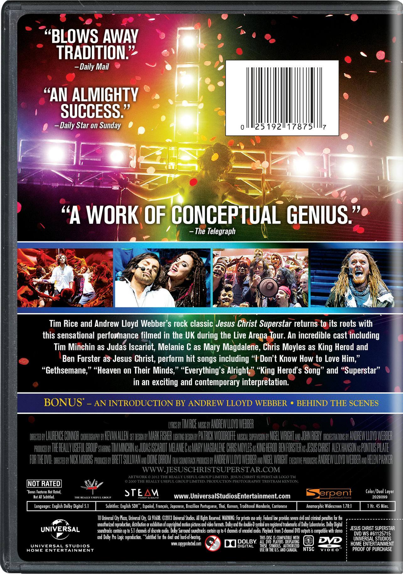 Angle. Jesus Christ Superstar - Live Arena Tour 2012 [DVD].