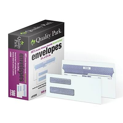 Quality Park  
#15 Double Security Envelopes  
3¾" x 8½"  
500 per box  
#67539  
RVA