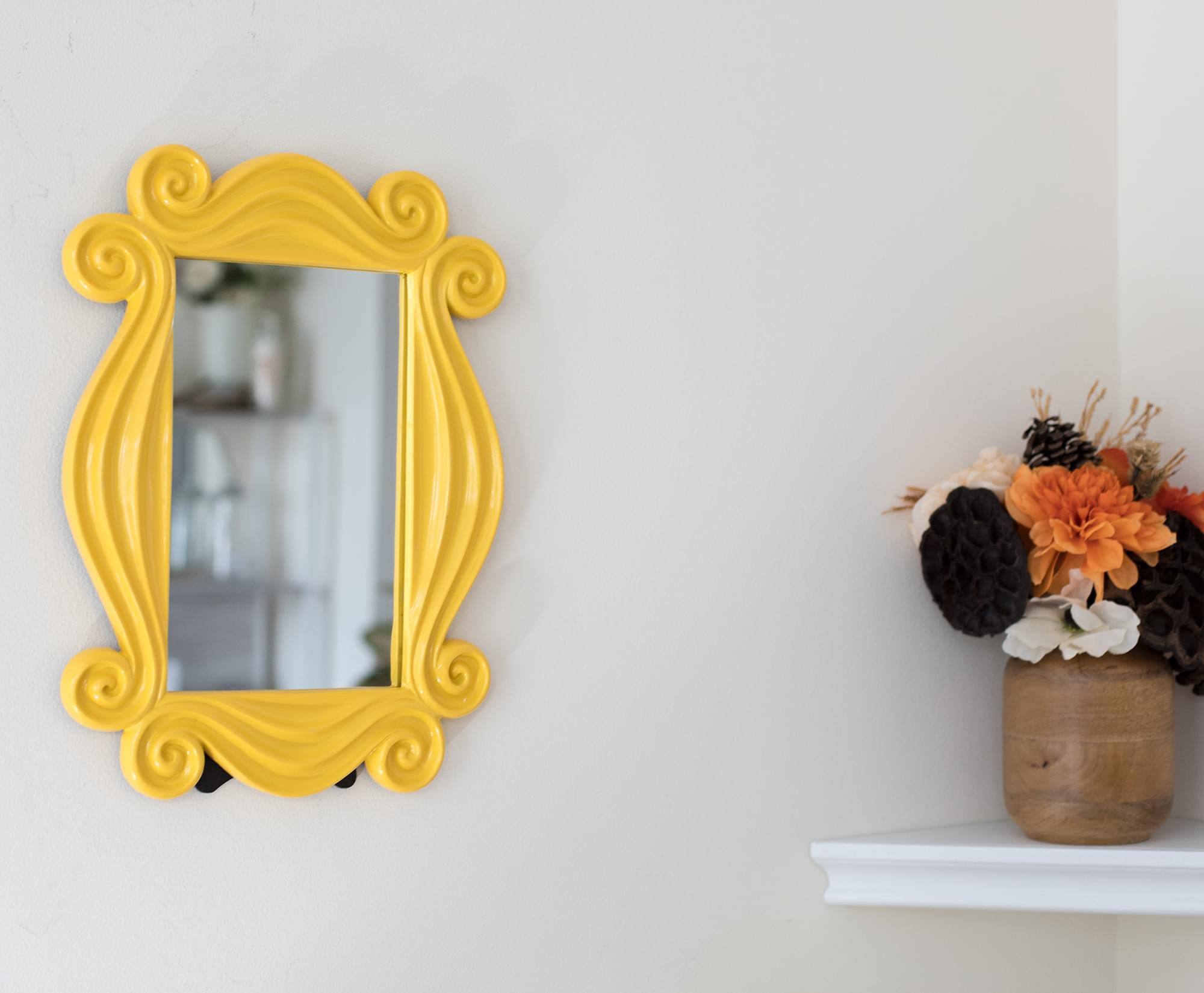 Alt View 3. Ukonic - Friends TV Show Yellow Peephole Frame Door Mirror Replica | 15 x 11 Inches - Yellow.