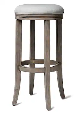 Maven Lane - 31" Eva Bar Stool Finish with Fabric Upholstery - Reclaimed Oak
