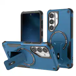 Dteck - Magnetic Rugged Case for Samsung Galaxy S26 with Built-in Kickstand, Shockproof Hybrid Protective Cover - Darkblue