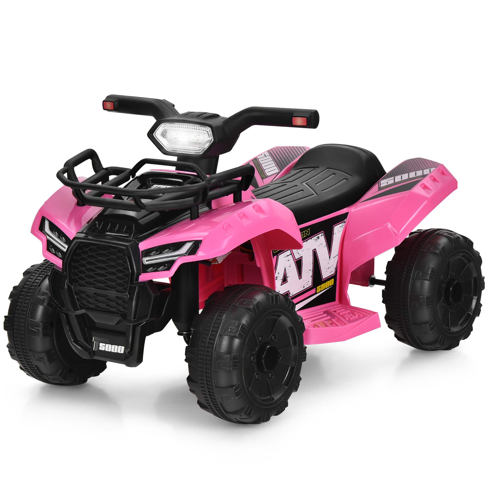 Gymax - 6V 4 Wheels ATV Quad Ride On Car Kids Ride-On Toy w/ Music Horn LED Light - Pink