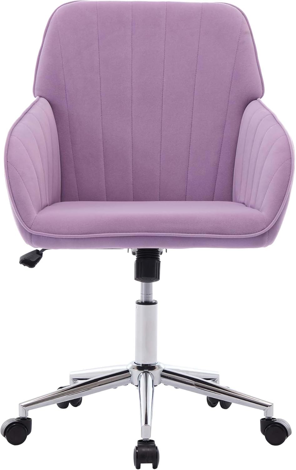 Alt View 5. Trinkets Crazed - 24.6" Velvet Office Chair, Ergonomic Swivel Desk Chair with Memory Foam Seat - Adjustable Height Computer Chair - lilac.