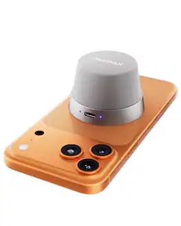 Momax - 1-Vibe Go Magnetic Portable True Wireless Speaker - Mini Waterproof Shower Speaker with Bass - Silver