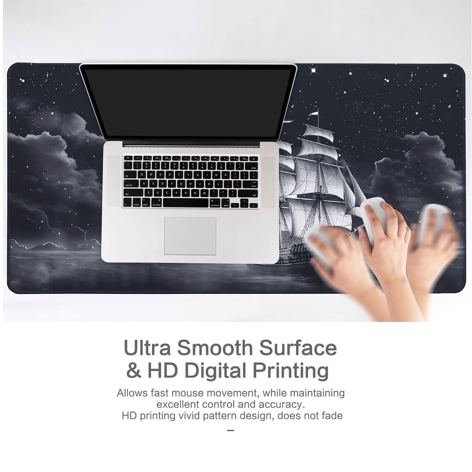 Ultra Smooth Surface & HD Digital Printing

Allows fast mouse movement, while maintaining excellent control and accuracy. HD printing vivid pattern design, does not fade