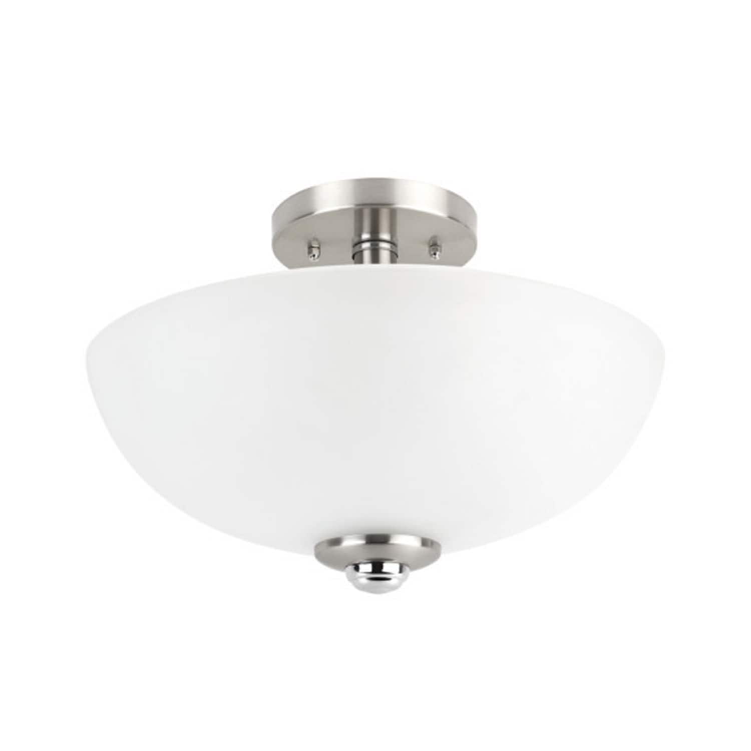Globe Electric - Hudson 8.25 in. H X 13 in. W X 13 in. L Brushed Nickel Ceiling Light