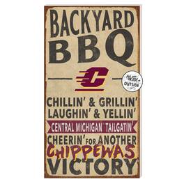 Jardine - Central Michigan Chippewas 11'' x 20'' Indoor/Outdoor BBQ Sign - Brown