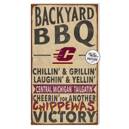BACKYARD BBQ
CHILLIN' & GRILLIN'
LAUGHIN' & YELLIN'
CENTRAL MICHIGAN TAILGATIN'
CHEERIN' FOR ANOTHER
CHIPPEWAS VICTORY
for use INSIDE or OUTSIDE