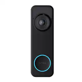 Wyze - Battery Video Doorbell - Battery or Wired with 1536x1536 HD+, WiFi, Color Night Vision, Motion Detection, 2-Way Audio - Black
