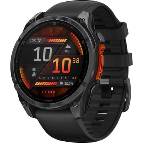 Garmin - fēnix 8 AMOLED  GPS Smartwatch 47 mm Fiber-reinforced polymer - Slate Gray - (2024)