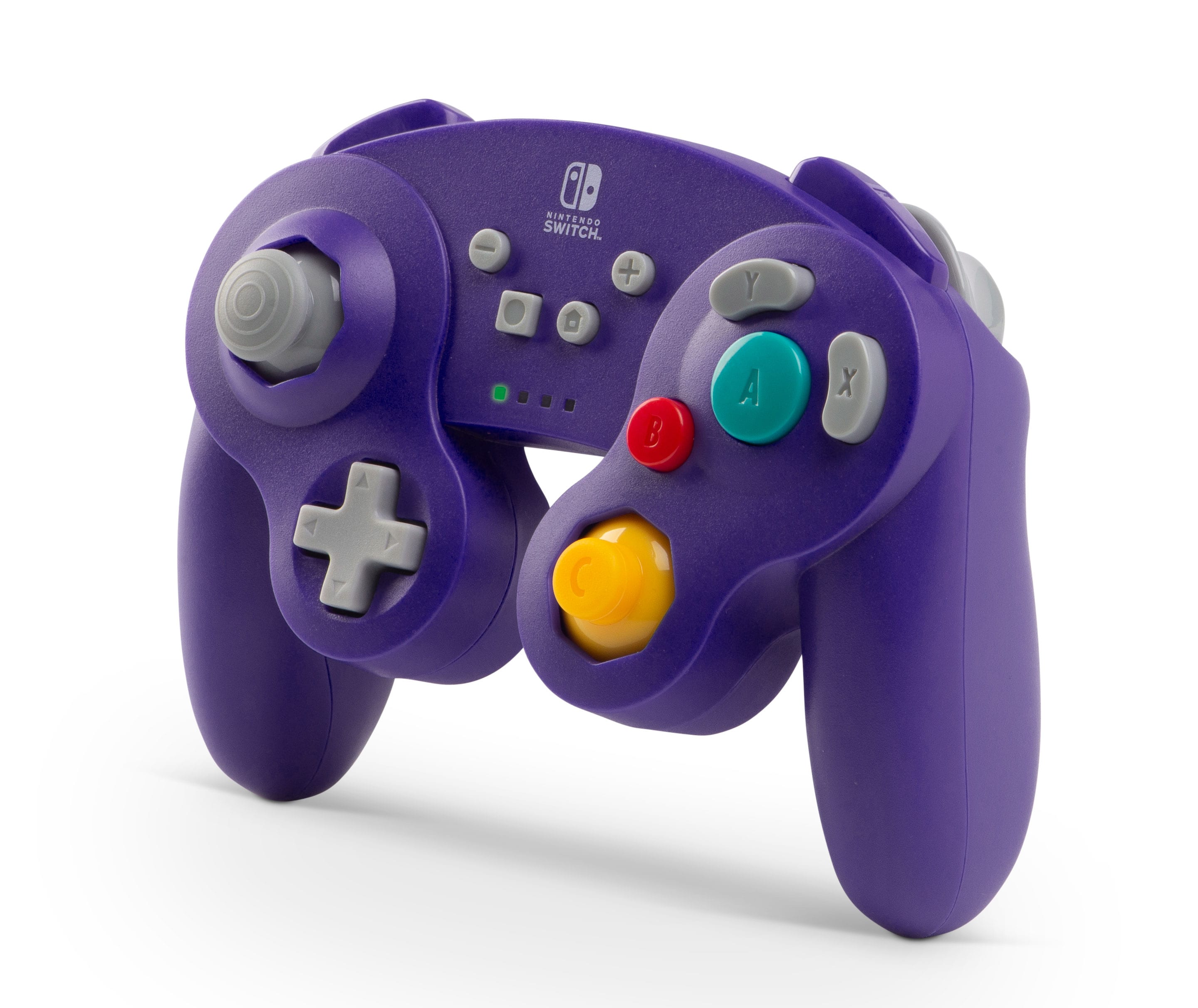 Left. PowerA - GameCube Style Wireless Controller for Nintendo Switch - Wireless: Purple.
