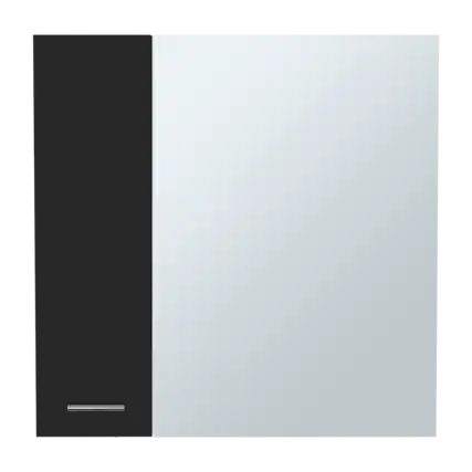 Front. Treevol Furniture - Prague Medicine Cabinet ,Bathroom,Black - Black.