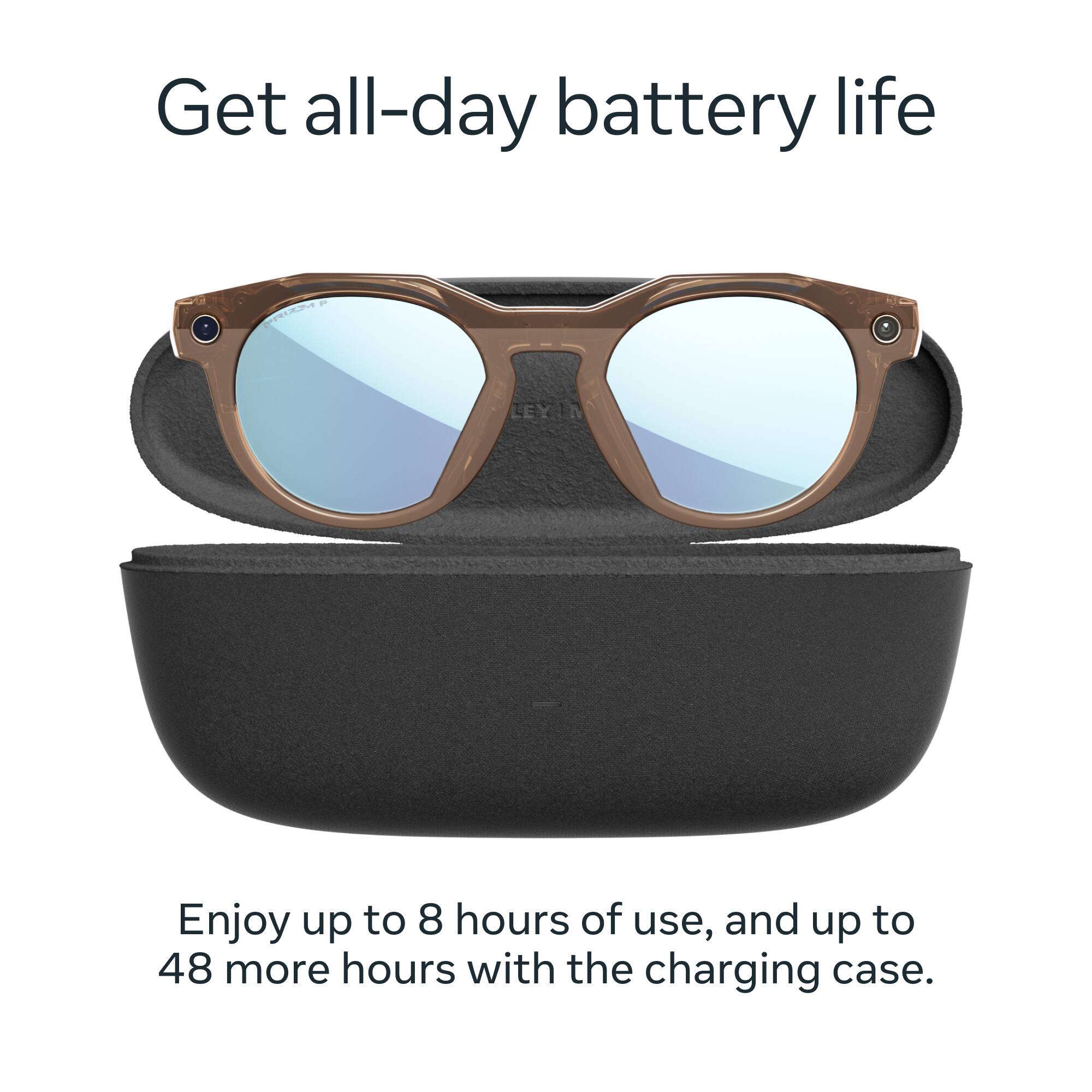 Get all-day battery life

Enjoy up to 8 hours of use, and up to 48 more hours with the charging case.