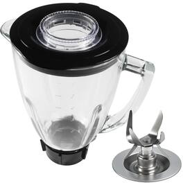 HQRP - Glass Jar Set for Oster Osterizer Blender, 014709-156-000 004902-003-NP0 124461, 1.25L Pitcher, 0.33 Gallon, Round - Black