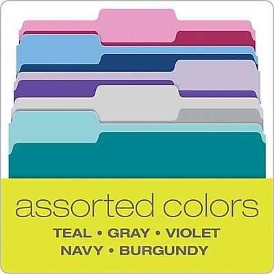 assorted colors  
TEAL • GRAY • VIOLET  
NAVY • BURGUNDY