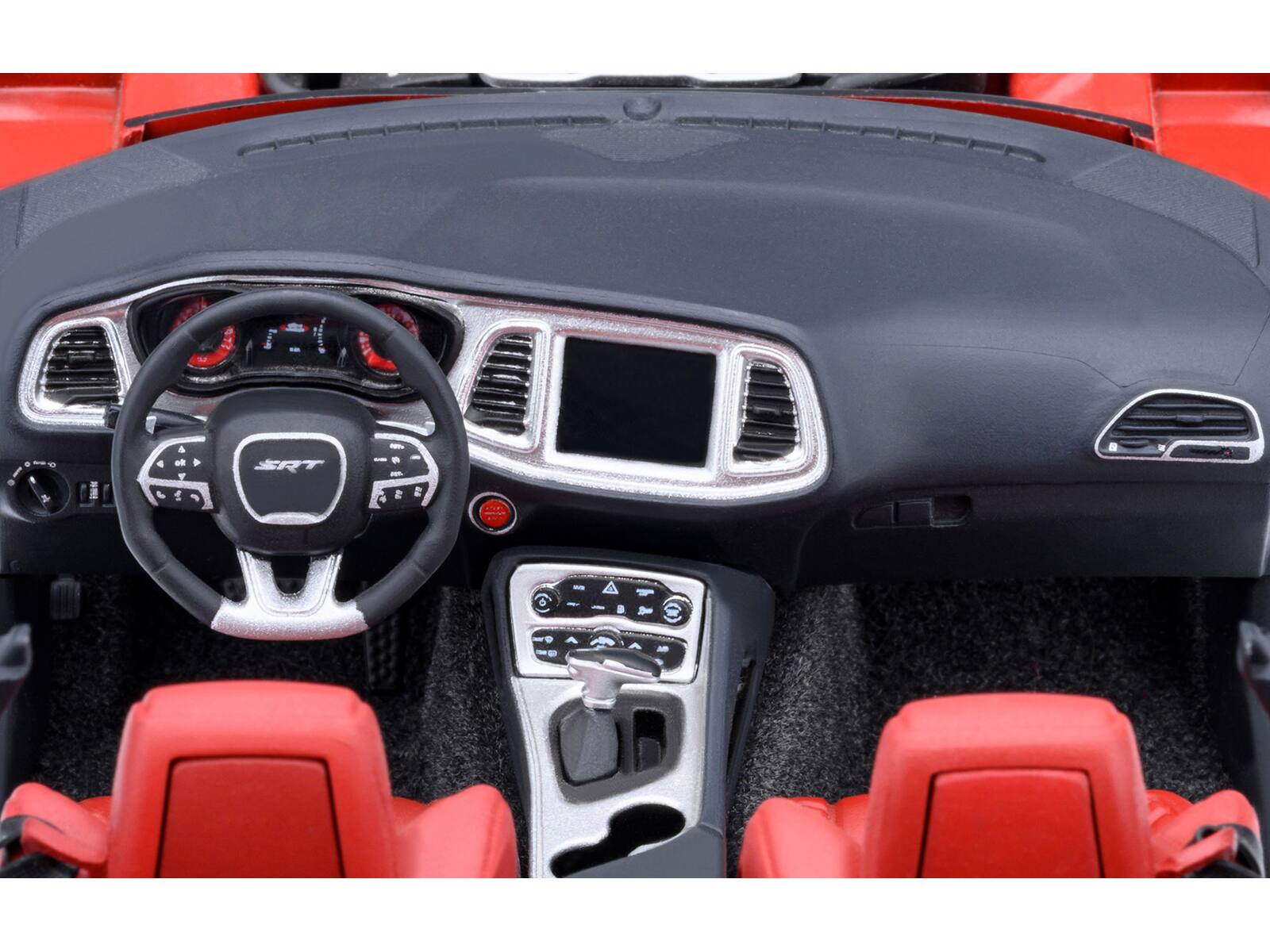 Alt View 3. Autoart - 2022 Dodge Challenger SRT Jailbreak Torred with Red Interior 1/18 Model Car by Autoart.
