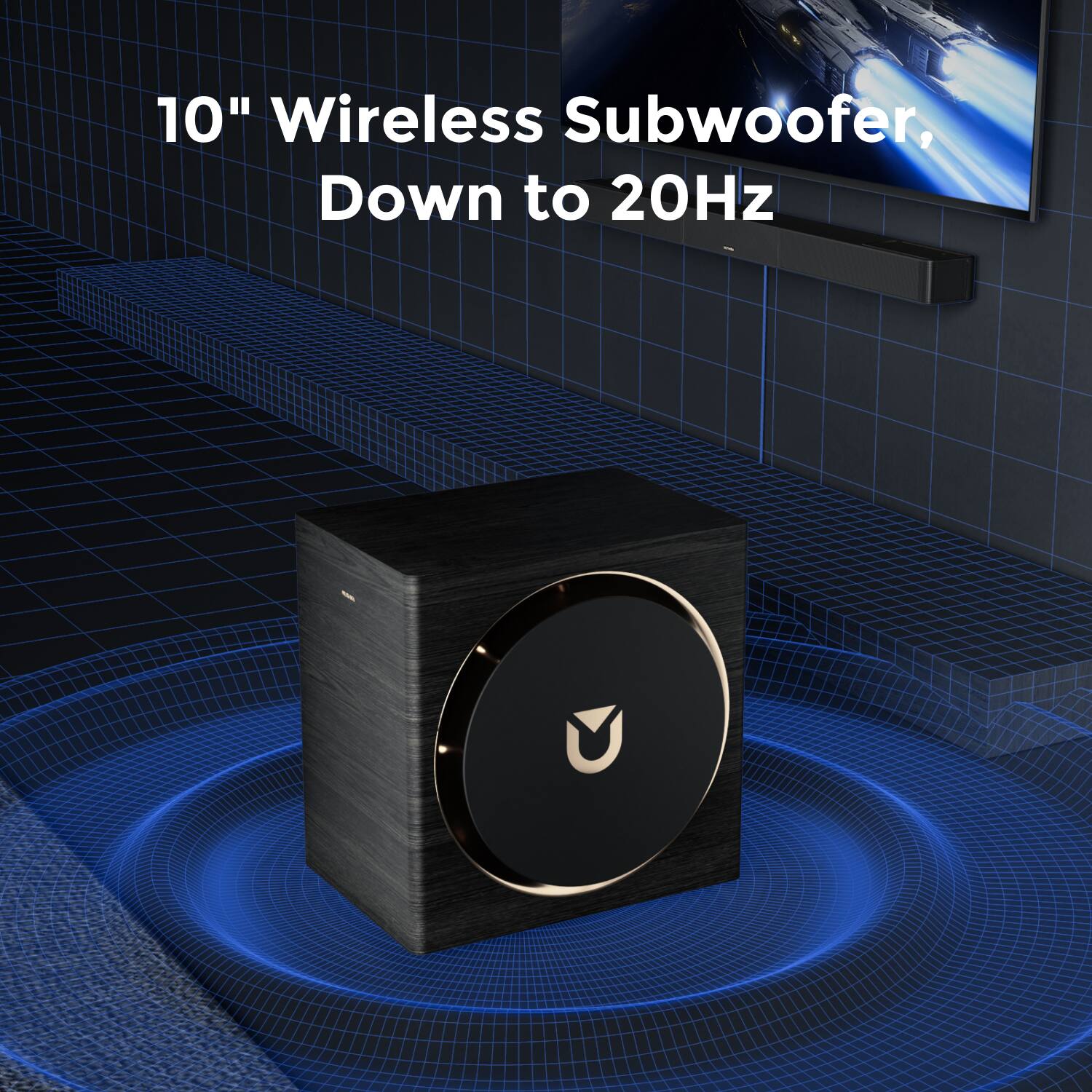 10" Wireless Subwoofer, Down to 20Hz