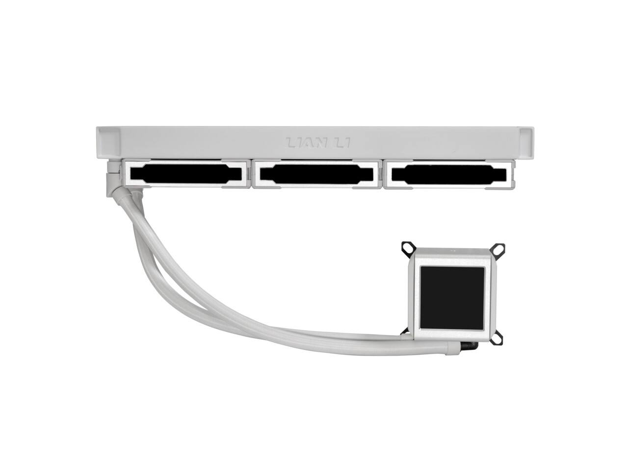 Left. Lian Li - LIAN LI Galahad II LCD SL-INF 360 White Liquid Cooler, Intel LGA 1851/1700/1200 & AMD AM5/AM4 Compatible - GA2ALCD36INW - White.