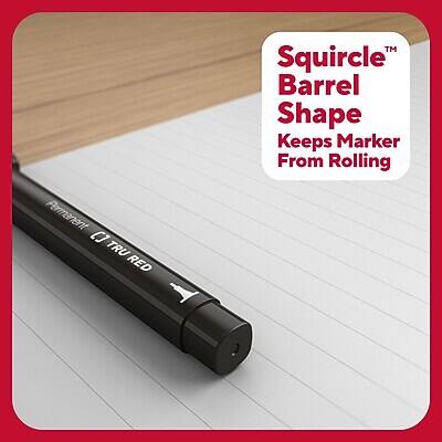 Permanent C3 TRU RED™ Squircle™ Barrel Shape Keeps Marker From Rolling