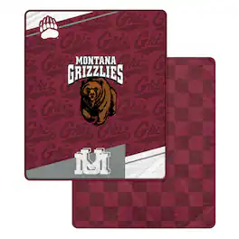Pegasus - Montana Grizzlies 60" x 70" Diagonal Ghost Checkered Double-Sided Blanket - Multicolor
