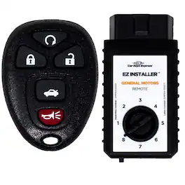 Car Keys Express - Replacement GM Remote - 5 Buttons (Lock, Unlock, Panic, Trunk, and Remote Start) Includes programmer - Black
