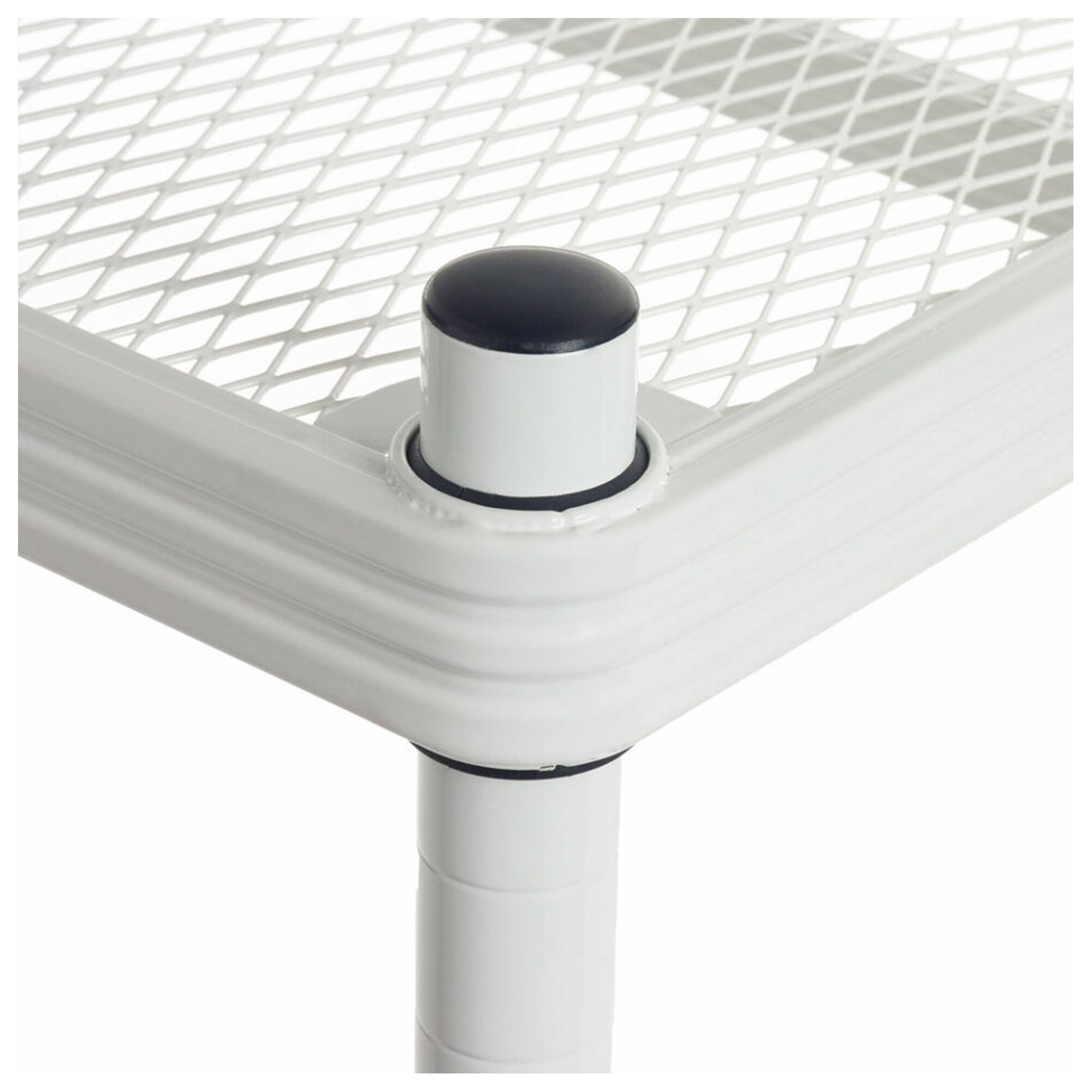 Alt View 5. Design Ideas - Design Ideas MeshWorks 5 Tier Shelving Unit Rack, Metal Storage Shelves, White - White.