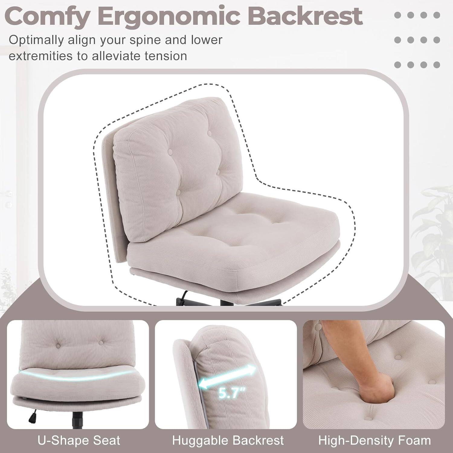 Comfy Ergonomic Backrest

Optimally align your spine and lower extremities to alleviate tension

5.7" U-Shape Seat
Huggable Backrest
High-Density Foam